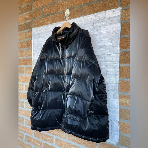 Arctic expedition liquid shine puffer coat with stand collar 2 X - Picture 11 of 16